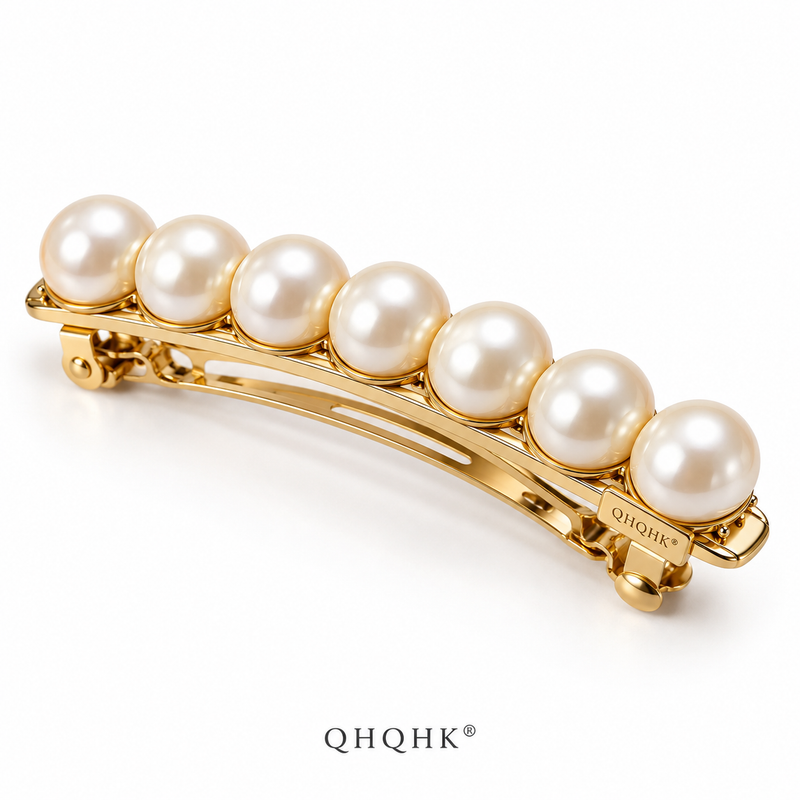 QHQHK® Pearl Arc Hair Clip in Ivory - Main product view
