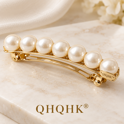 QHQHK® Pearl Arc Hair Clip in Ivory - Material detail