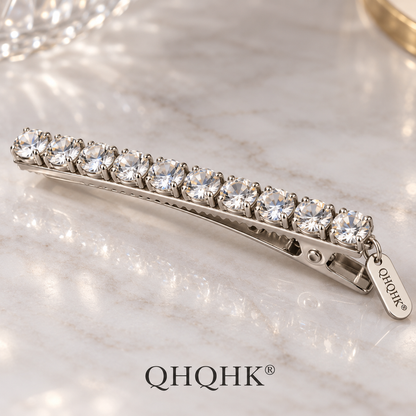 QHQHK® Crystal Line Hair Clip in Clear - Material detail